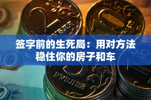 济南签字前的生死局：用对方法稳住你的房子和车