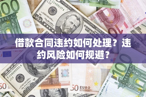 济南借款合同违约如何处理？违约风险如何规避？
