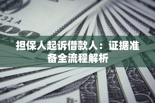 济南担保人起诉借款人：证据准备全流程解析