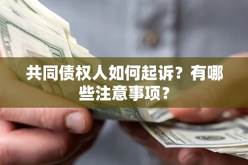 济南共同债权人如何起诉？有哪些注意事项？